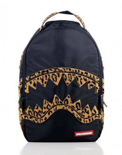 LEOPARD CHENILLE SHARK   BACKPACK SPRAYGROUND FASHION  BAG BUSINESS PREVAILING INDIVIDUAL LAPTOP APPLIQUE EMBROIDERY