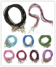 Wholesale 10pcs Mixed Red Black Genuine Leather Necklace Cord for Men Women