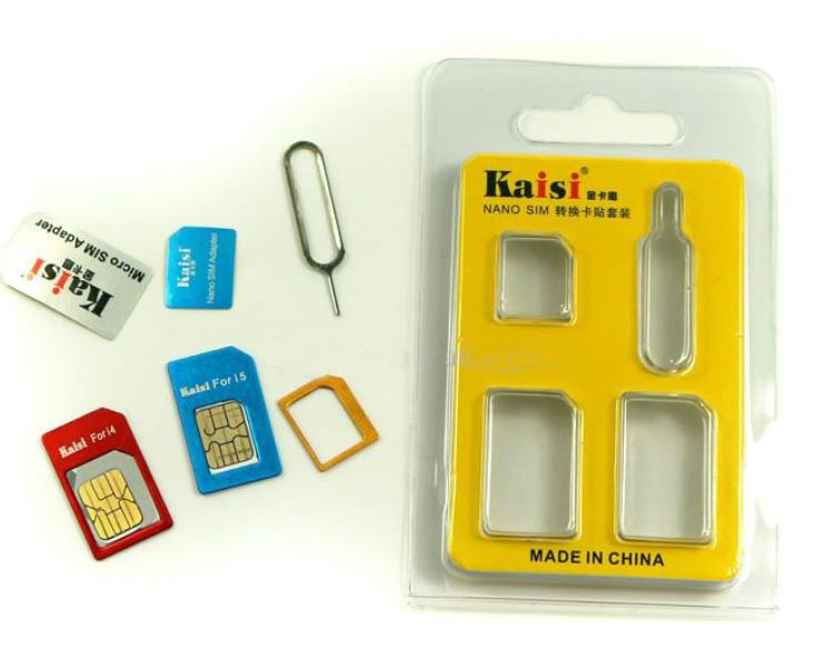 Kaisi 4  1 SIM    Kit Nano  /   Iphones5 4S 4  +  SIM