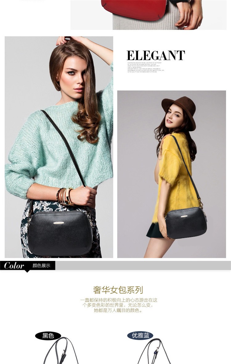 New 2015 Fashion Women Genuine Leather Messenger Bag Shoulder Bags Crossbody Bolsos Carteras Mujer Marca Handbags Famous Brands06