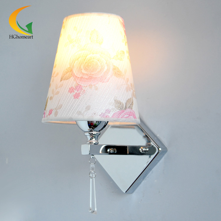 Фотография Pastoral led lamp dimmable bedroom bedside lamp single head wall hanging wall lamp living room lamp with plug free