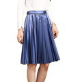 2016 autumn winter vintage women s pu skirts saias na altura do joelho high waist long