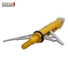 3pcs lot Hunting Steel Arrow Tip Broadheads For Compound Bow Military Shooting 57mm 2 Blade 100