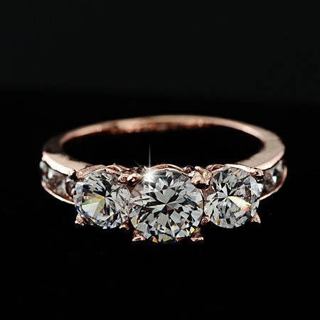  2014 Brand Design High quality Fashion Elegant Romantic Noble Plated 18K Real Gold Zircon Crystal