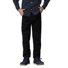 Children’s Knnited Long Pants Cotton Boy’s Black Pants Straight BA-53K014