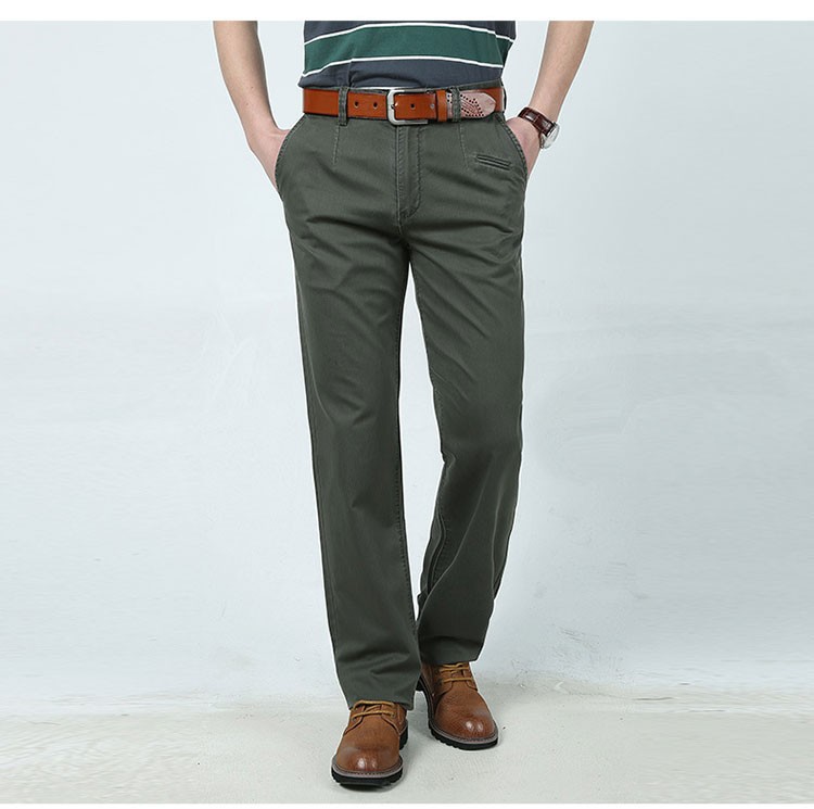 3 Colors 30-42 100% Cotton Outdoor Joggers Men Casual Long Pants Men\'s Clothing Black Khaki Pants Trousers Autumn Summer Brand (3)