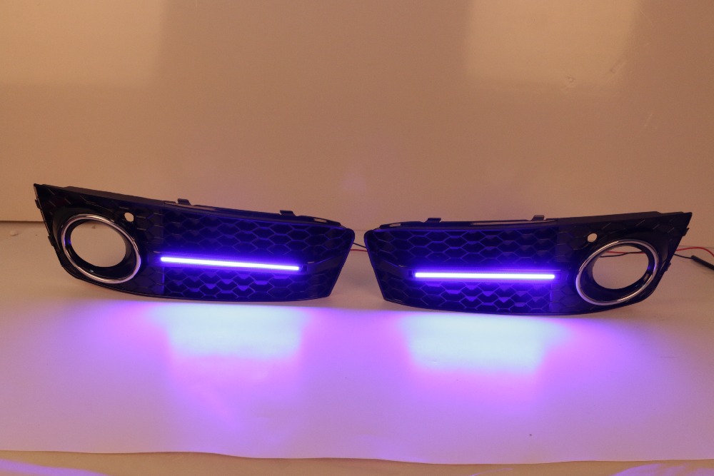 grill with blue lights