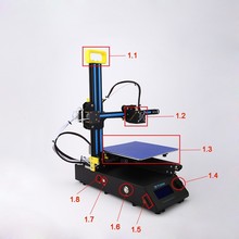 New Vesion Portable Mini Laser DIY Impresora 3D Printer Kit with Engraving Function free shipping 1