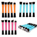 Eyeshadow Powder Cosmetic 3 Colors Lady Tool 5Pcs Waistline Makeup Brushes