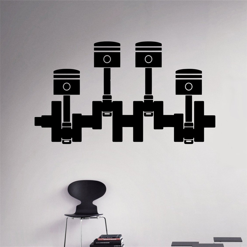 Aliexpress.com : buy free shiping motor pistons wall decal engine ...