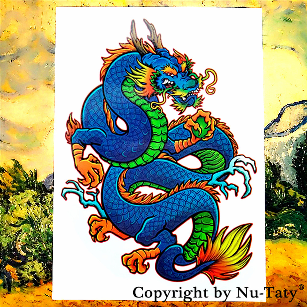 Achetez En Gros Bleu Dragon Tatouages En Ligne à Des Grossistes Bleu Dragon Tatouages Chinois