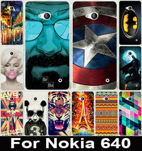 New Lumia 640 Cases Cute Captain America Printing Plastic Hard Case Cover For Microsoft Nokia Lumia 640 Phone Bags & Cases