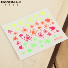 Fashion 3D Colorful Firework Nail Art Tips Design Stickers Decal Acrylic Manicure Decorations Beauty Tools Free