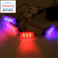 Stroboscopic 4x3 Universal Car Led Warning Strobe Flash EMS Police Firemen Light Lamp 3 Modes Red
