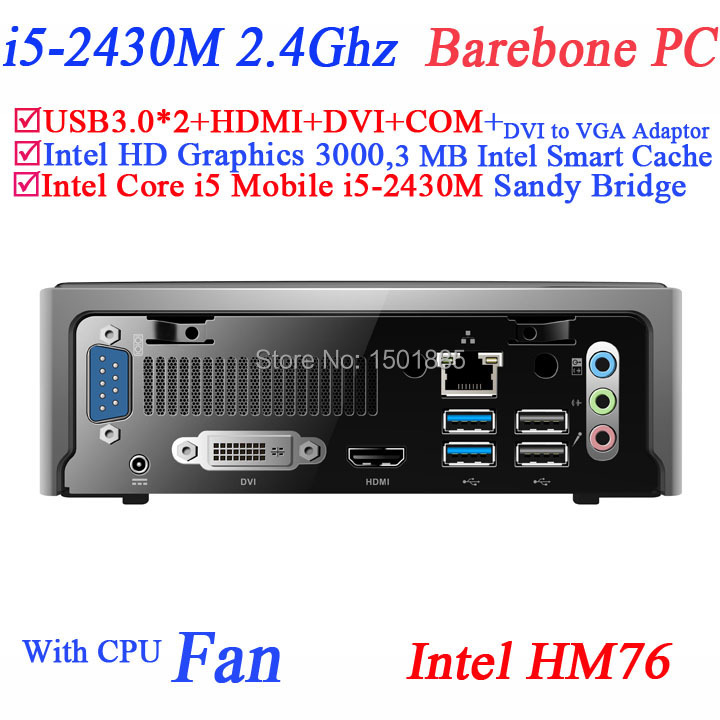 China OEM cheap barebone mini computer mini computer windows xp with Intel Core i5 2430M 2