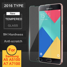 Закаленное стекло пленка для Samsung Galaxy A3 A5 A7 ( 2016 типа ) защитная безопасности защитная пленка A310F A510F A710F A7100 Lte
