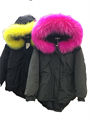 Korean Fashion Women Winter Coats Loose Outwear Solid Color Medium long Thick Warm Parkas Large Fur