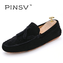 PINSV Men Loafer Shoes Fashion Men’S Shoe Casual Male New Driving Shoes 6 Color 2016