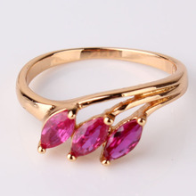 Valuable Rings Journey Eternity 18K Gold Plating Cute Lady Fashion Ruby Ring With Gift Box Fast