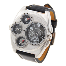 Oulm 1155 hombres relojes deportivos zona horaria múltiple estilo Casual pulsera de cuarzo ejército