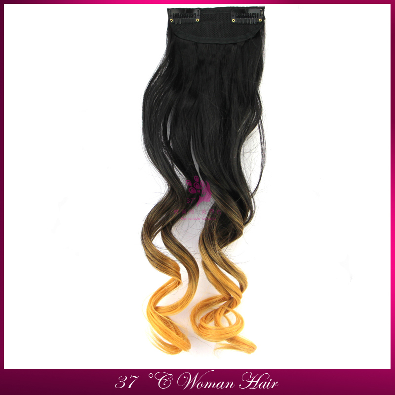 Long Curly Clip in Hair Extensions Women Wavy Hairpieces 60cm 24Inch Synthetic Hair Extension