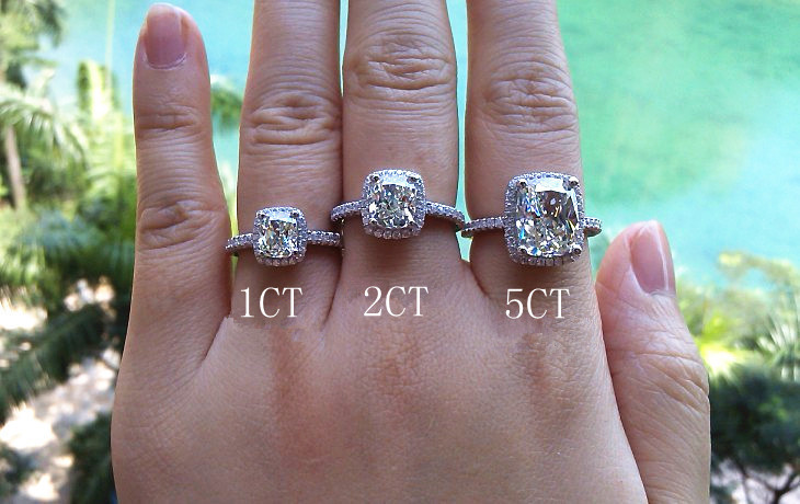 Wedding rings over 2 carats