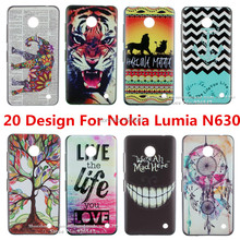 New Arrival Fashion Design Pattern Hard Back Case Cover For Nokia Lumia 630 N630 N635 N636 N638 cell phone shell Free Shipping
