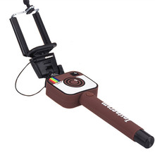 For Instagram original cartoon Self Selfie Stick Wired control portable mini Camera Monopod Tripod Holder For iphone samsung