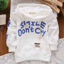 Fashion Moleton Infantil 2015 Autumn Cotton Boys Girls Hoodies Sweatshirts Printing Letters Sudaderas Kids Sweatshirt 4