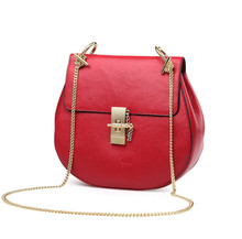 Genuine Leather Women Messenger Bags 2015 Summer Small Chain Bag Brand Designer Vintage Shoulder Bag Ladies Free Shipping