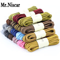 LEO 2 Pair Round Strong Shoelaces Striped Elastic Shoe Laces Martin Boots Bootlaces Round Shoelace for