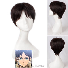 Eren Jaeger Brown Black Short Anime Cosplay Hair Wig