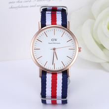 New Lovers Nylon Strap Sports Watches Women Fashion Casual Unisex Quartz Watch Men Luxury Brand Rose