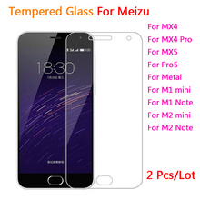 2 Pcs Premium Tempered Glass Screen Protector For MEIZU MX4 Pro MX5 Pro5 protective film For