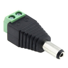 2015 Hot  10 Pcs 2.1×5.5mm Male Jack DC Power Adapter Connector Plug for CCTV Camera