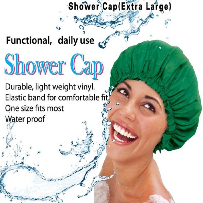 Reusable Women Girls Hair Wrap Waterproof Shower Bath Shower Cap Hat Bathroom LP 