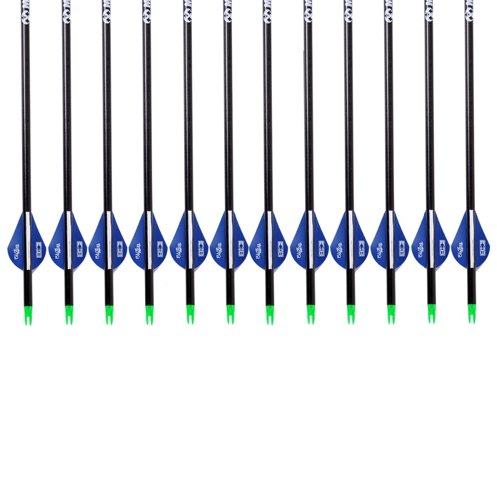 12 pcs lot New 31 inch Long Carbon Shaft Carbon Arrows with Steel Point Spine 350