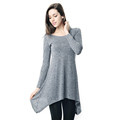 Fashion Women Loose Irregular Pullover T Shirt Long Sleeve Blouse