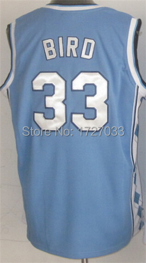 Jordan 23 Vince Carter 15 Ty Lawson 5 Larry Bird 33 The University of North Carolina UNC Men Blue White Basketball Jerseys (12).jpg