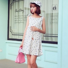 2016 new summer maternity dresses cotton print dresses pregnant dresses 16069