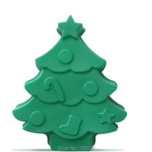Christmas decorations New design chocolate silicone mold fondant Cake Christmas Tree Shaped Soap Mold Kitchen Accessories