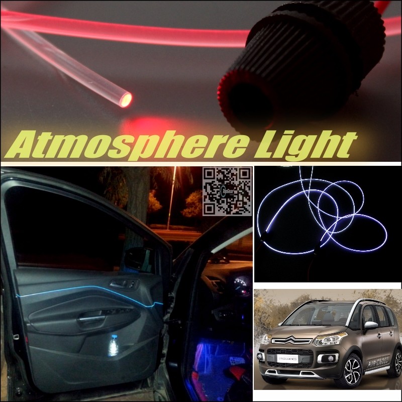 Car Atmosphere Light Fiber Optic Band For Citroen C3 Aircross 2010~onwork Interior Refit No Dizzling Cab Inside DIY Air light