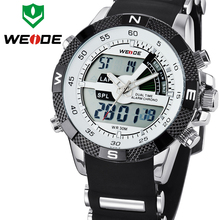 Wh1104 WEIDE reloj hombre marca de lujo reloj deportivo Relogio Masculino militar LCD luminoso analógico Digital Display día fecha alarma