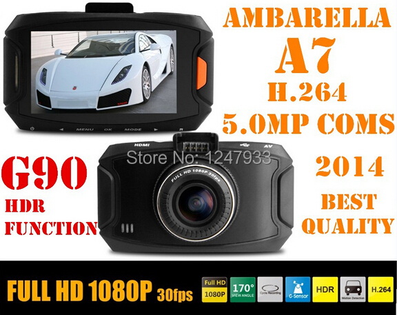 Ambarella A7 G90  dvr 1080 P  HD    2.7 