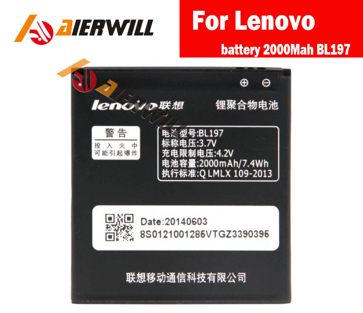 100%   Lenovo BL197 2000  -   Lenovo S870E A800 S720  BL-197 +   