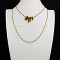 WT N683 Latest WKT Beads Necklace Jewelry natural pyrite bead chain raw crystal quartz with full
