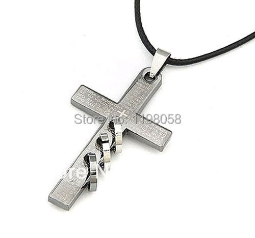 necklace pendant pendant loops bible cross necklace Collar male power  cross Colar.jpg male