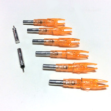 Archery LED lighted Arrow Nocks arrow tail 6 2mm orange LED light inside 6pcs