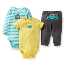 Retail 22 style Original Carters clothing set Baby Girls Boys 3 piece Bodysuit Pant Set Baby