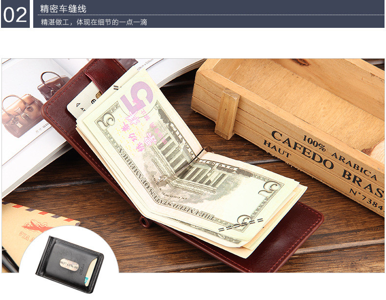 2015 New Arrival Wallet Leather Men, Men\'s Coin Bag Clip, Fashion Dollar Solid Thin Wallet Card Holder Purse Travel Case Men Purse (19)